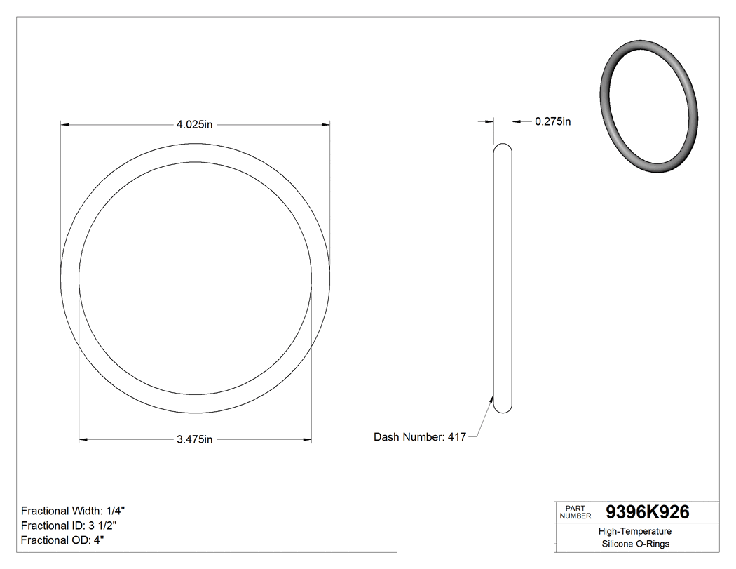 Technical drawing - 9396K926